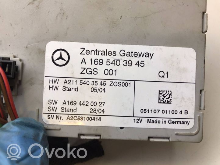 Mercedes-Benz A W169 Gateway control module A1695403945