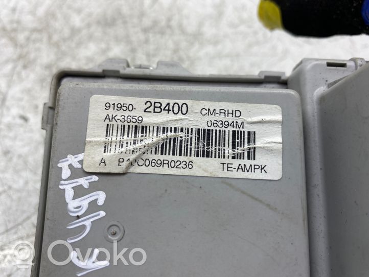 Hyundai Santa Fe Komputer / Sterownik ECU i komplet kluczy 0281013584