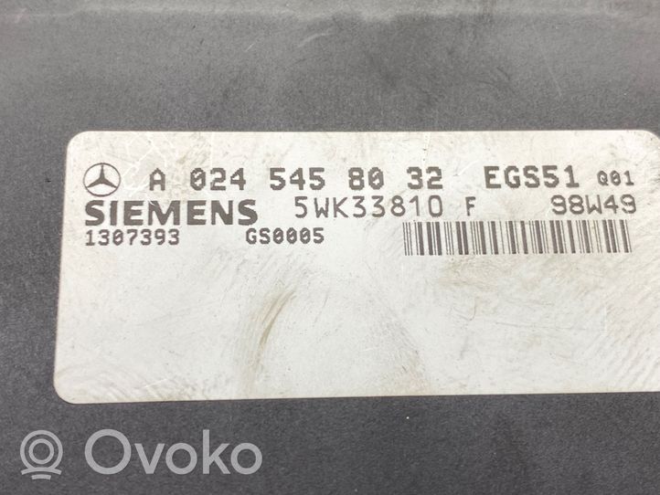 Mercedes-Benz C W202 Sterownik / Moduł skrzyni biegów A0245458032