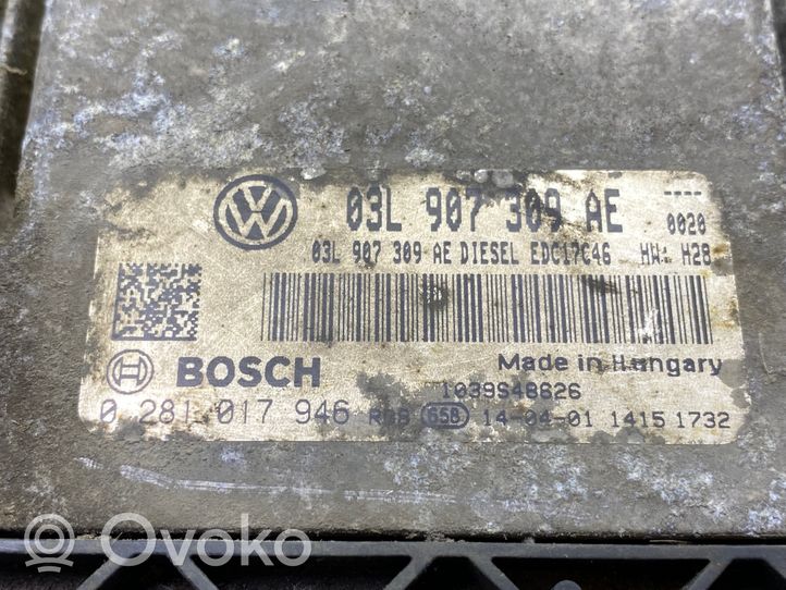 Volkswagen PASSAT B7 Kit calculateur ECU et verrouillage 03L907309AE