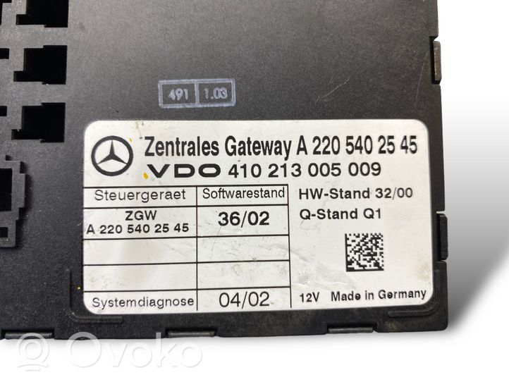 Mercedes-Benz S W220 Väylän ohjainlaite A2205402545