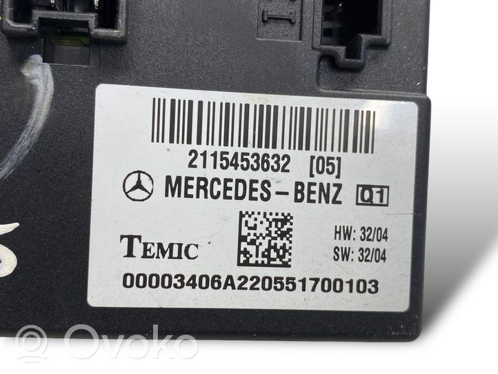 Mercedes-Benz CLS C219 Komforto modulis 2115453632