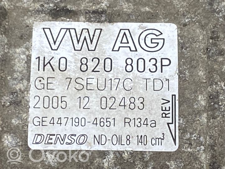 Volkswagen Golf V Ilmastointilaitteen kompressorin pumppu (A/C) 1K0820803P