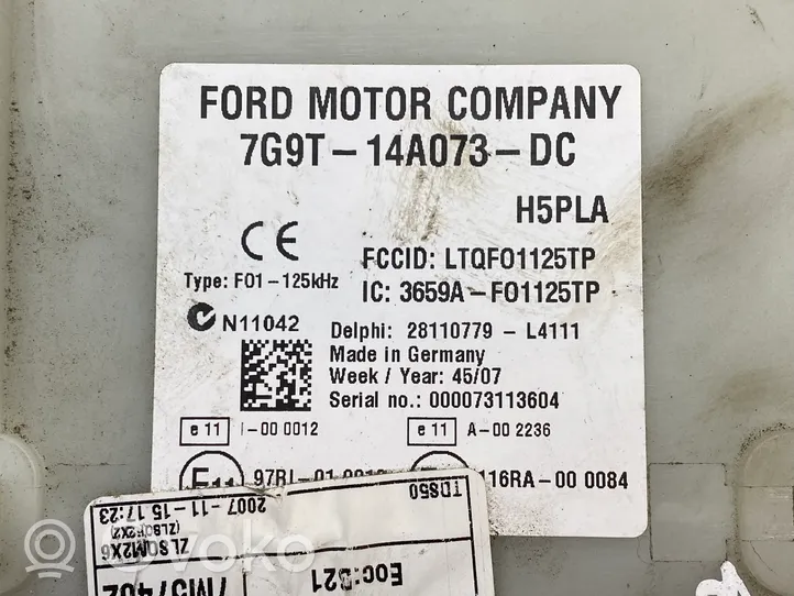 Ford Mondeo MK IV Kit centralina motore ECU e serratura 7G9112A650AHH
