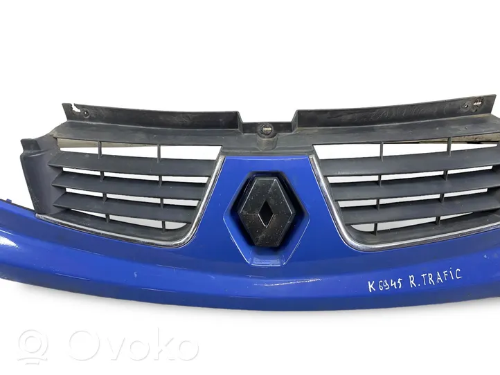 Renault Trafic II (X83) Grille calandre supérieure de pare-chocs avant 