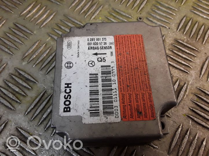 Mercedes-Benz CLK A209 C209 Centralina/modulo airbag 0285001373