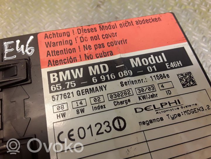 BMW 3 E46 Hälytyksen ohjainlaite/moduuli 6916089