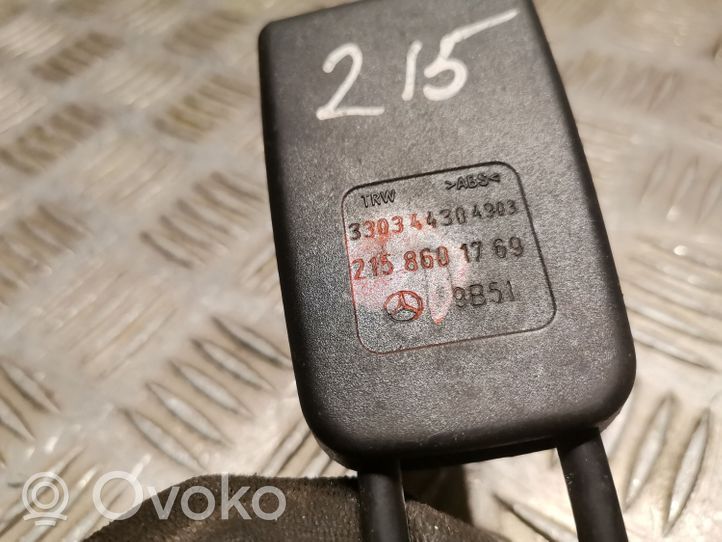 Mercedes-Benz CL C215 Klamra tylnego pasa bezpieczeństwa 2158601769