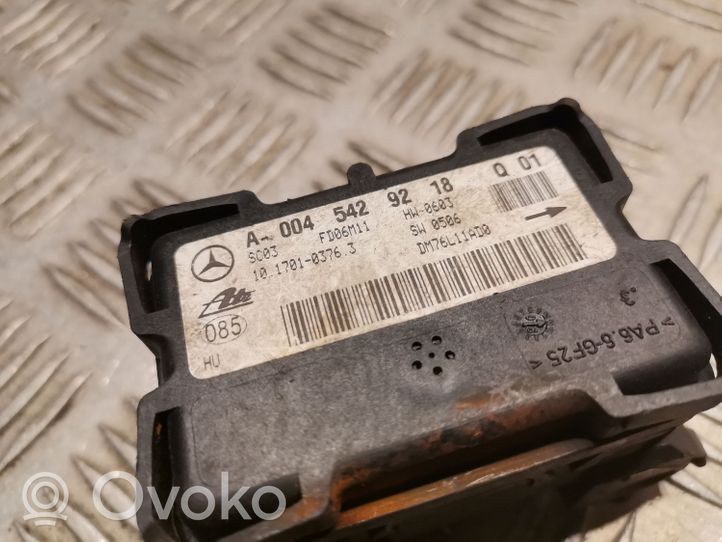 Mercedes-Benz CLC CL203 Sensore di velocità di imbardata 0045429218