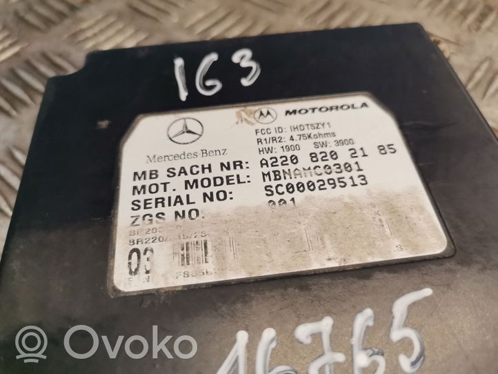 Mercedes-Benz ML W163 Sterownik / Moduł sterujący telefonem 2208202185