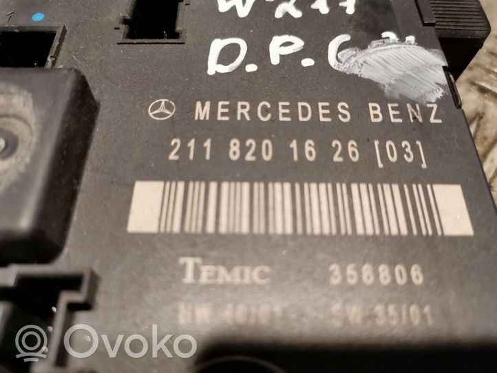 Mercedes-Benz E W211 Centralina/modulo portiere 2118201626