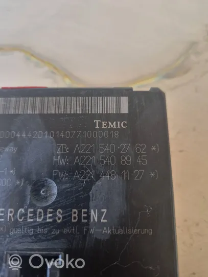 Mercedes-Benz S W221 Centrālās atslēgas vadības bloks A2215402762