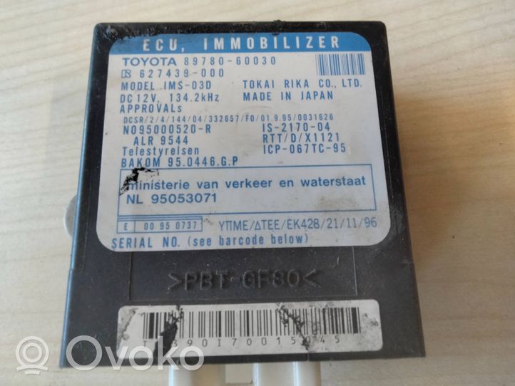 Toyota Land Cruiser (J120) Unité de commande dispositif d'immobilisation 8978060030