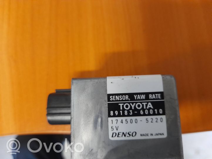 Toyota Land Cruiser (J120) Capteur de vitesse de lacet d'accélération ESP 8918360010