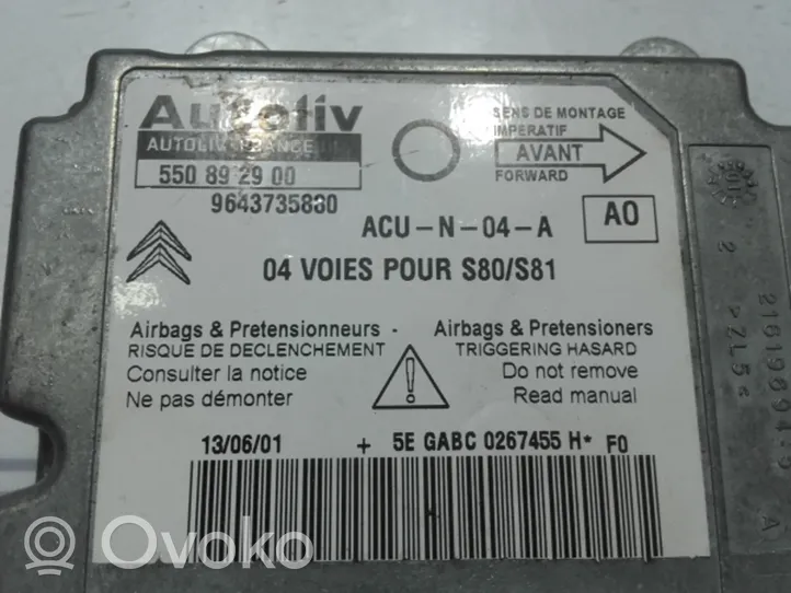 Citroen Saxo Module de contrôle airbag 