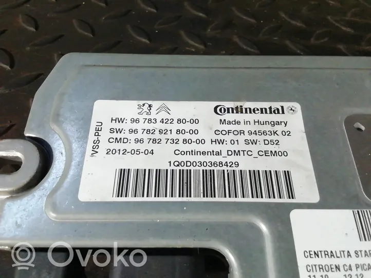 Citroen C4 Grand Picasso Bouton poussoir de démarrage du moteur 967834228000