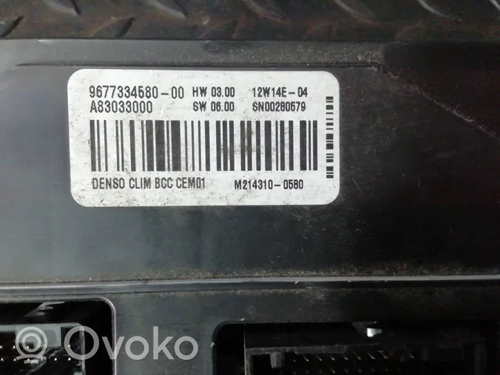 Citroen C4 Grand Picasso Ilmastointi-lämmityslaitteen ohjausjärjestelmä 9677334580