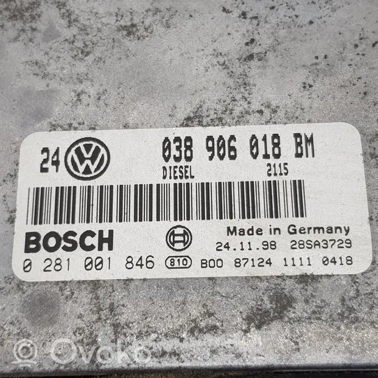 Volkswagen Golf IV Kit centralina motore ECU e serratura 038906018BM