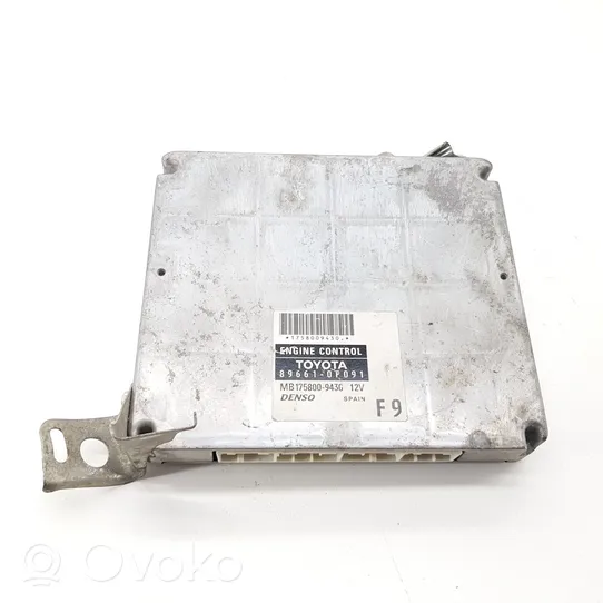 Toyota Corolla Verso E121 Calculateur moteur ECU 896610F091