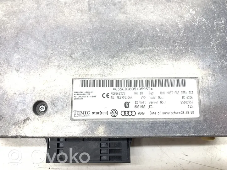 Audi A4 S4 B8 8K Centralina/modulo bluetooth 4E0910336K