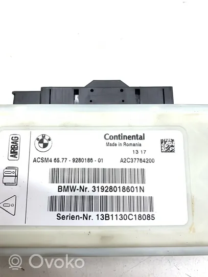 BMW 7 F01 F02 F03 F04 Unidad de control/módulo del Airbag 9280186