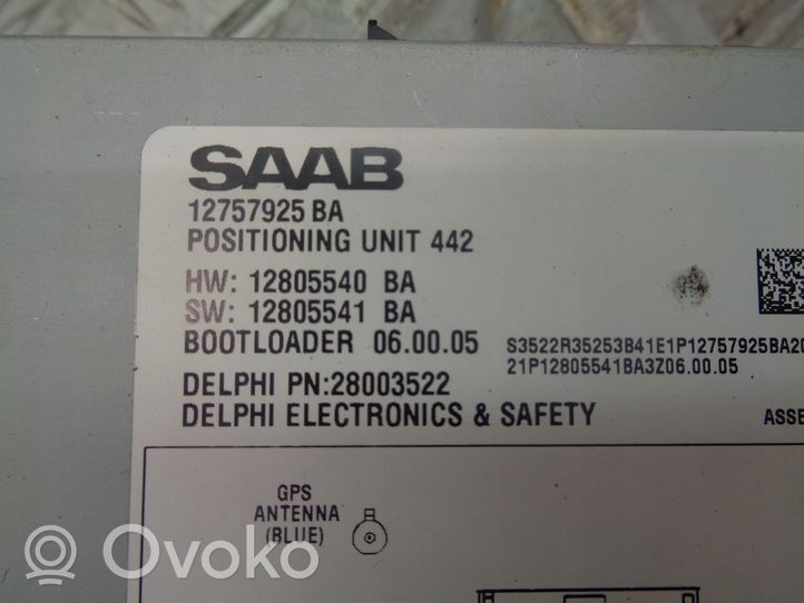Saab 9-3 Ver2 Antenna GPS 12757925BA