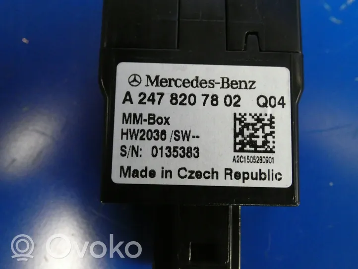 Mercedes-Benz A W177 Gniazdo / Złącze USB A2478207802