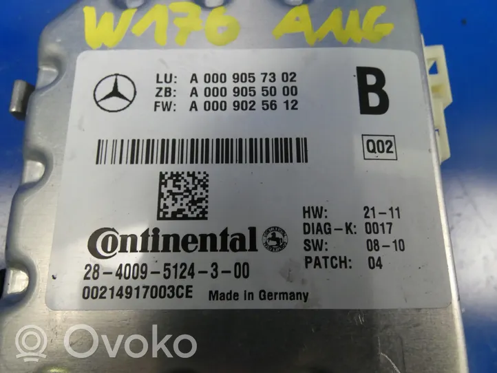 Mercedes-Benz A W177 Kamera szyby przedniej / czołowej A0009057302