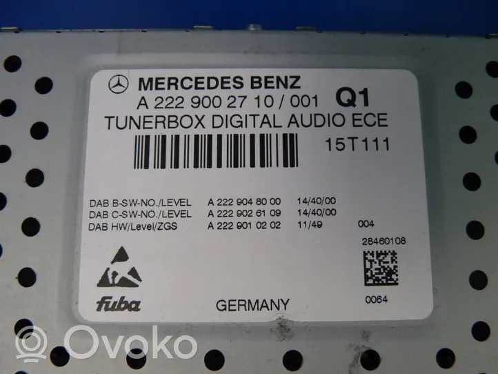 Mercedes-Benz A W176 Amplificateur de son A2229002710