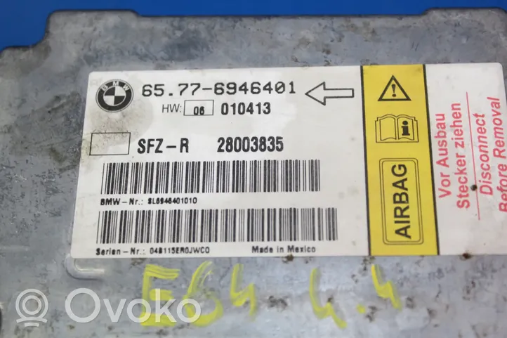 BMW 6 E63 E64 Oro pagalvių valdymo blokas 6946401