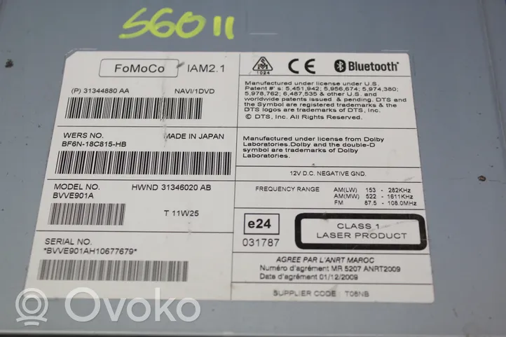Volvo XC60 Radio/CD/DVD/GPS-pääyksikkö 31344880