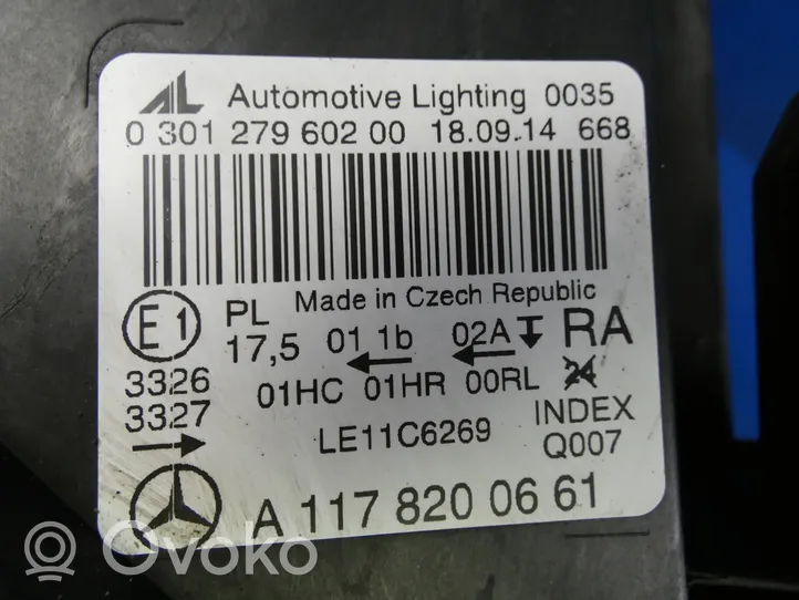 Mercedes-Benz CLA C117 X117 W117 Lampa przednia A1178200661