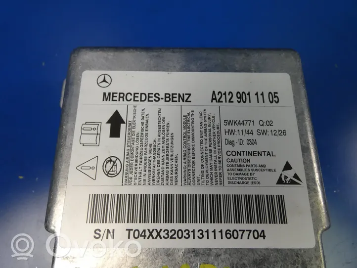 Mercedes-Benz E W212 Module de contrôle airbag 5WK44771