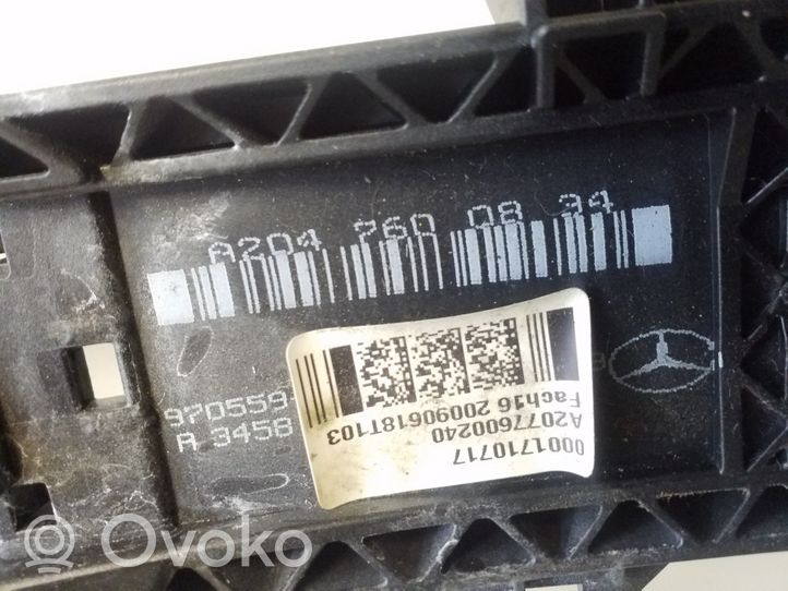 Mercedes-Benz E C207 W207 Support poignée extérieur de porte avant coupé A2077600240