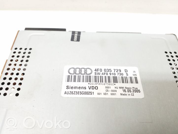 Audi A6 S6 C6 4F Zmieniarka płyt CD/DVD 4F0035729