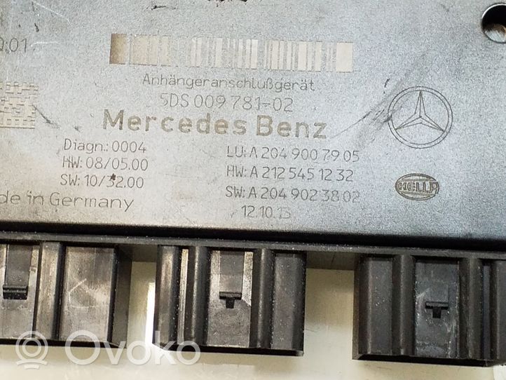 Mercedes-Benz E W212 Centralina/modulo rimorchio barra di traino A2125451232