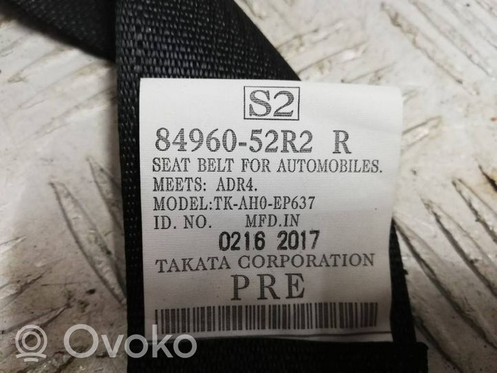 Suzuki Swift Pas bezpieczeństwa fotela tylnego 84960-52R2