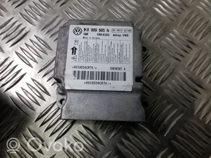 Volkswagen Golf V Airbag control unit/module 1K0909605N