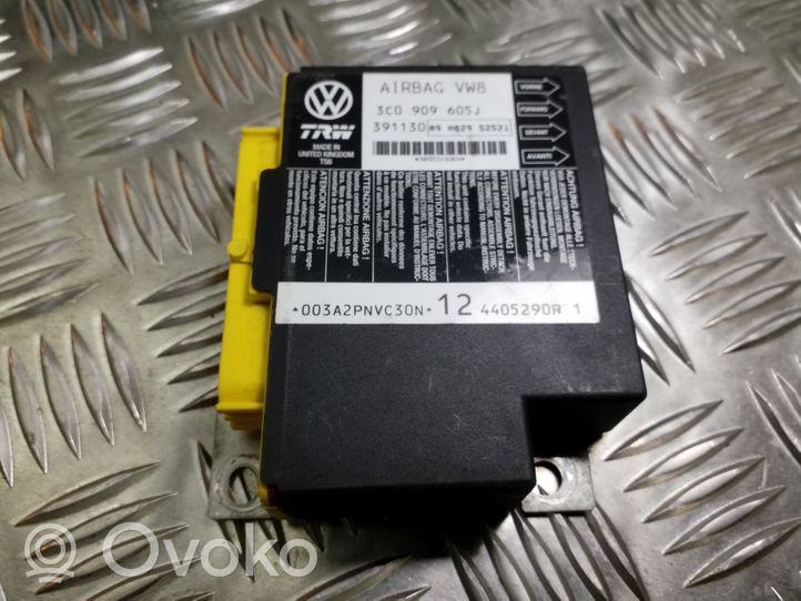 Volkswagen PASSAT B6 Airbag control unit/module 3C0909605J