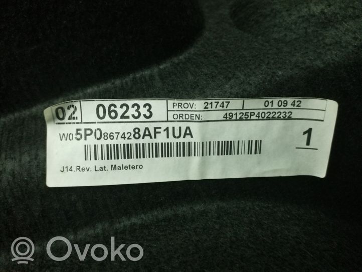 Seat Altea Boczek / Tapicerka / bagażnika 5P0867428