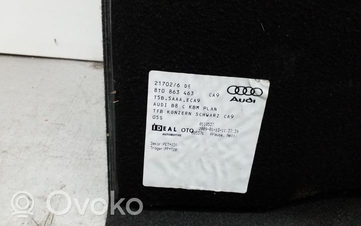 Audi A4 S4 B8 8K Tavaratilan pohjan tekstiilimatto 8T0863463