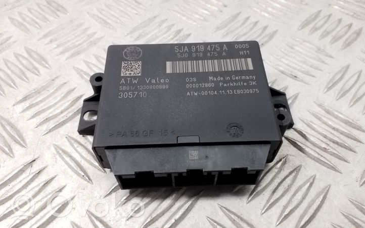 Skoda Rapid (NH) Unité de commande, module PDC aide au stationnement 5JA919475A