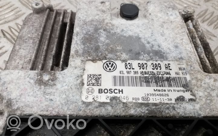 Volkswagen PASSAT B7 Motorsteuergerät ECU 03L907309AE