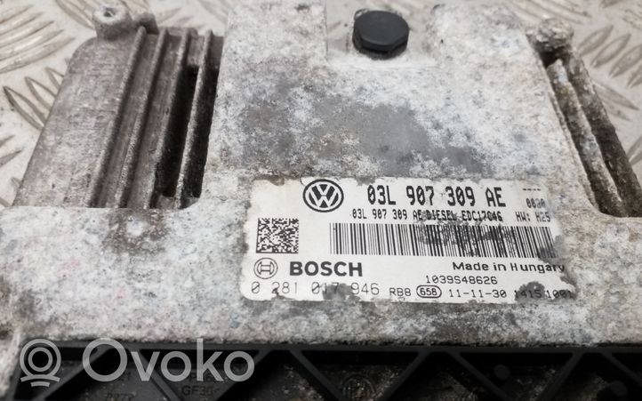 Volkswagen PASSAT B7 Komputer / Sterownik ECU silnika 03L907309AE