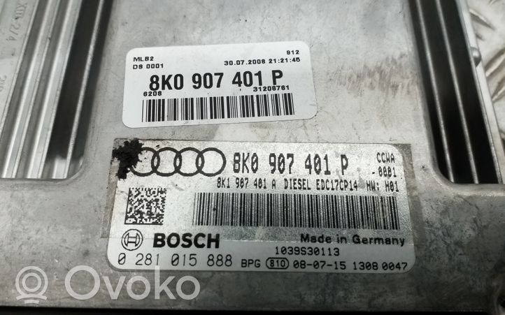 Audi A5 8T 8F Calculateur moteur ECU 8K0907401P