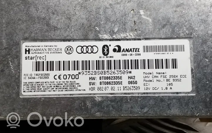 Audi Q5 SQ5 Bluetoothin ohjainlaite/moduuli 8T0862335E