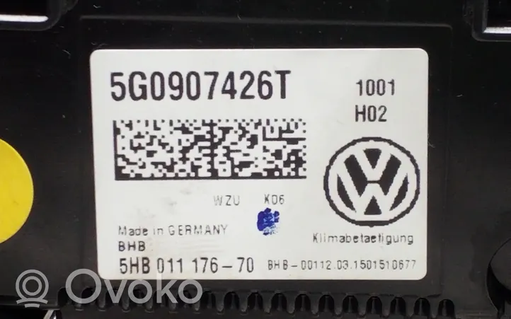 Volkswagen PASSAT B8 Climate control unit 5G0907426T