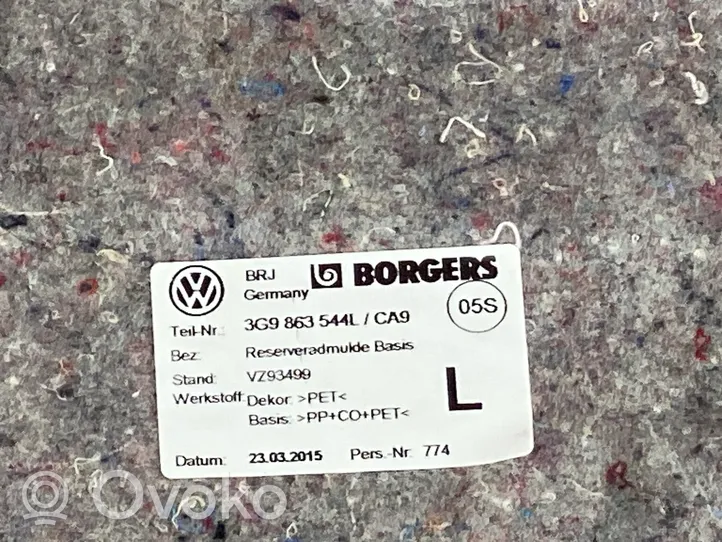 Volkswagen PASSAT B8 Wykładzina podłogowa bagażnika 3G9863544L