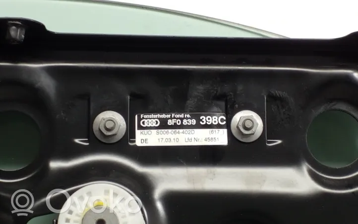 Audi A5 8T 8F Mécanisme lève-vitre de porte arrière avec moteur 8F0839398C