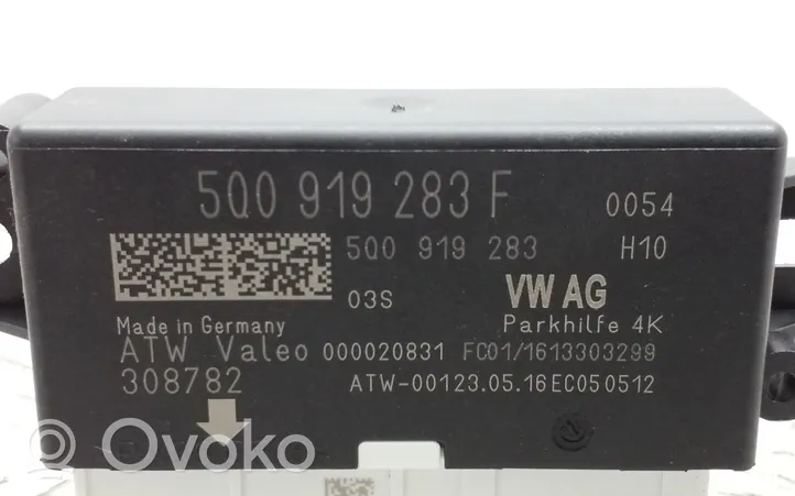 Skoda Octavia Mk3 (5E) Pysäköintitutkan (PCD) ohjainlaite/moduuli 5Q0919283F